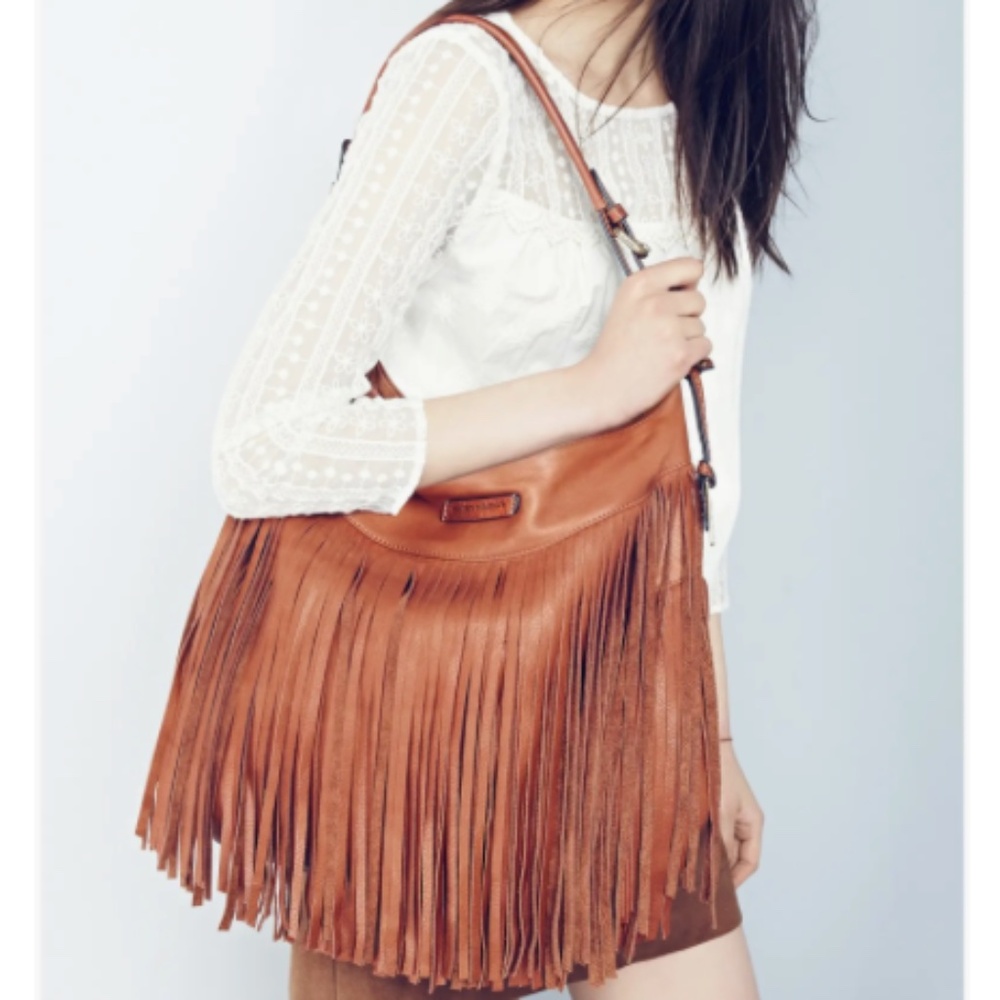 Frye Heidi Fringe Hobo - Whiskey